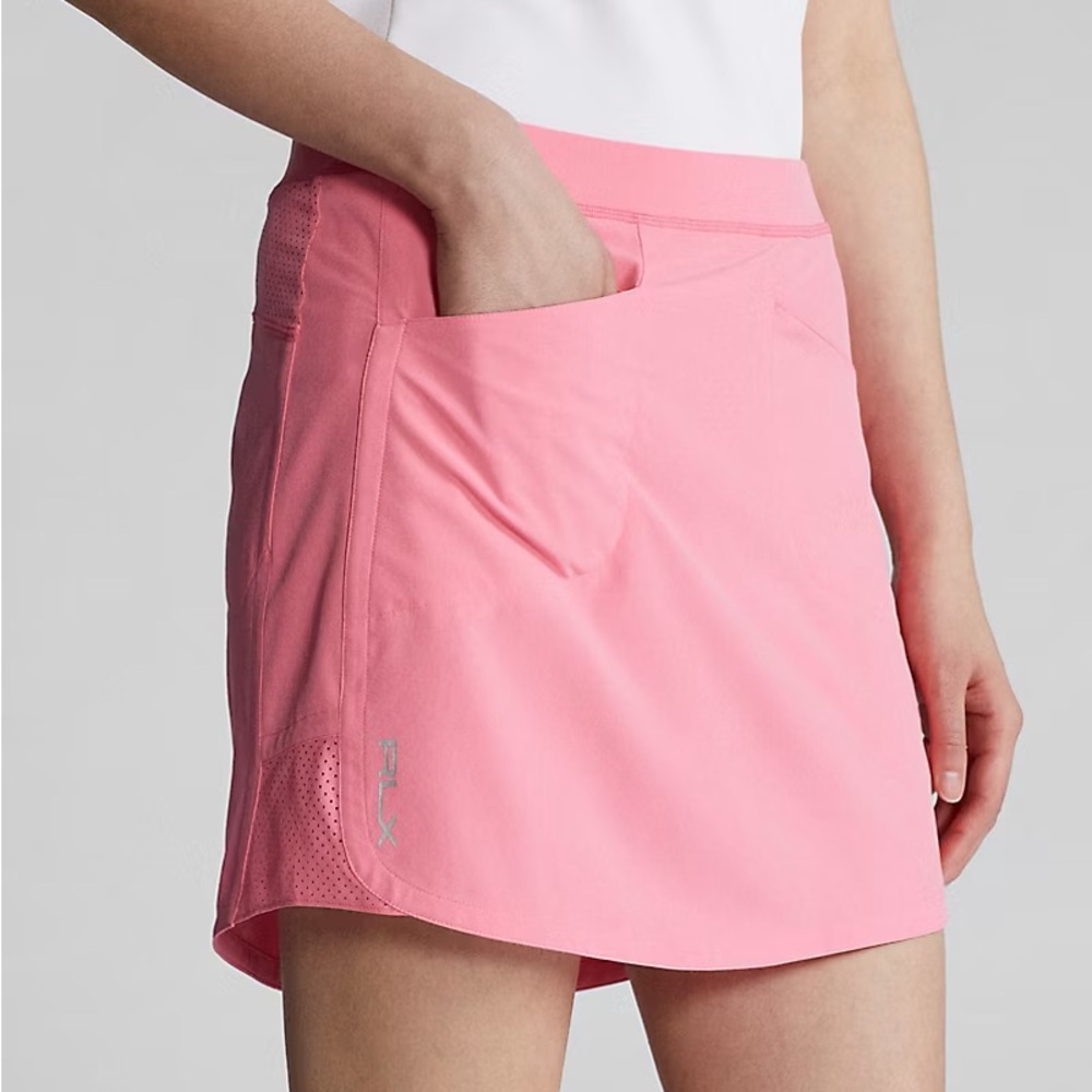 pink RLX Ralph Lauren Perforated Stretch Golf Skort size small